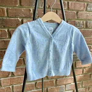 6-12M Gap Cardigan - Light Blue